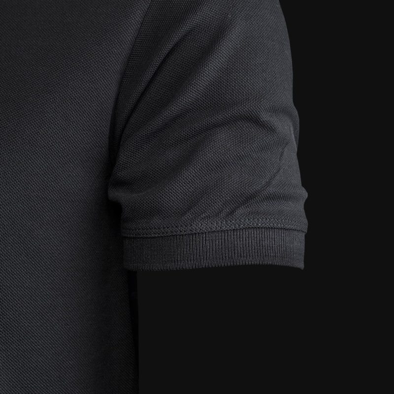 maglietta da uomo con colletto polo premium technique black 2