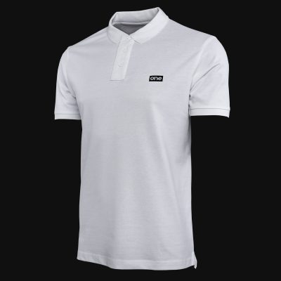 maglietta da uomo con colletto polo premium technique white 2