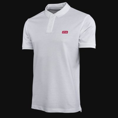maglietta da uomo con colletto polo premium technique white v5