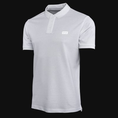 maglietta da uomo con colletto polo premium technique white v6