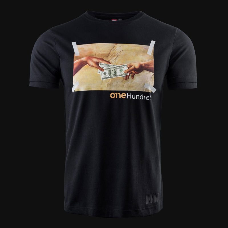 maglietta nera da uomo god hand 1