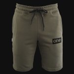 pantaloncini da uomo khaki black box logo 1