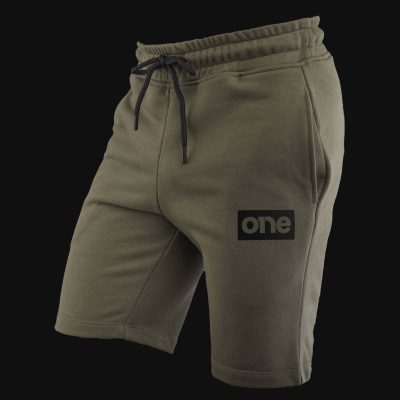 pantaloncini da uomo khaki black box logo 2