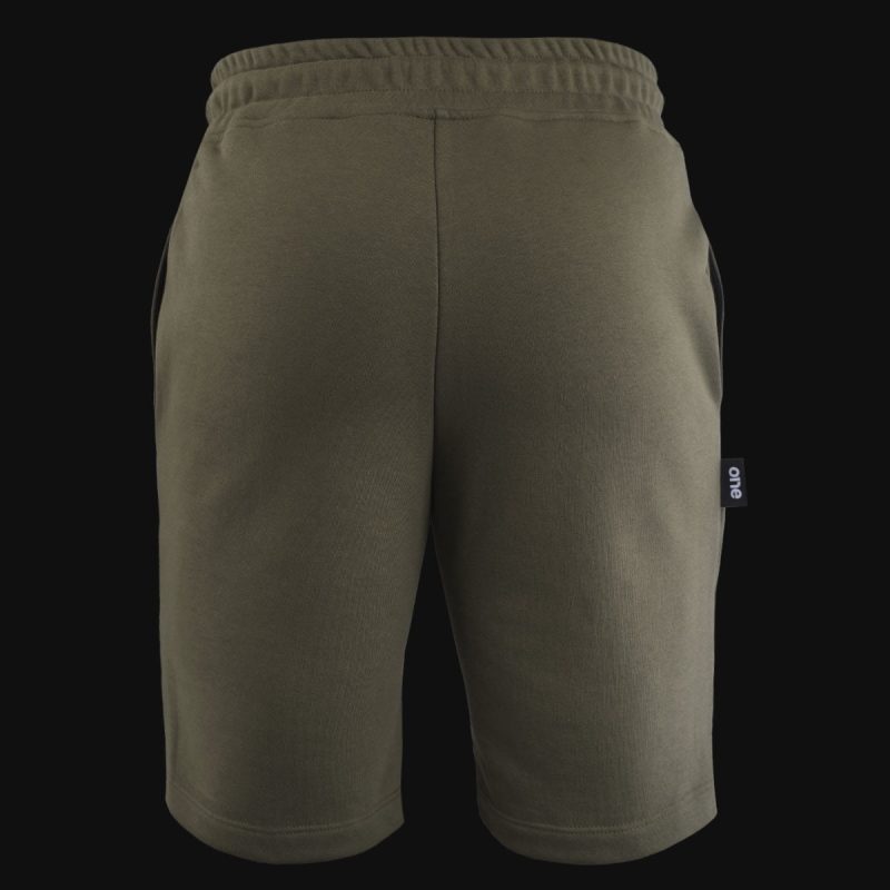 pantaloncini da uomo khaki black box logo