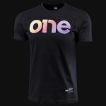 maglietta nera da uomo rainbow one 1