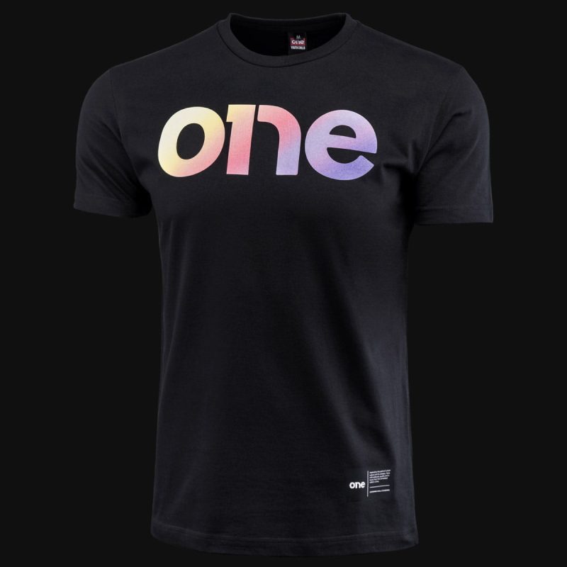 maglietta nera da uomo rainbow one 1