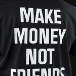 maglietta nera da uomo make money