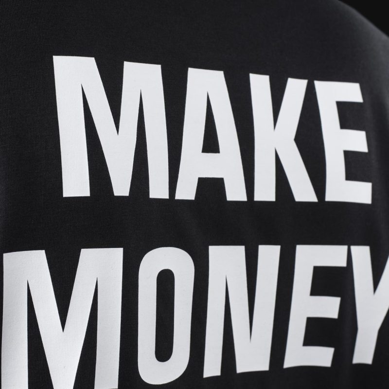 maglietta nera da uomo make money 2