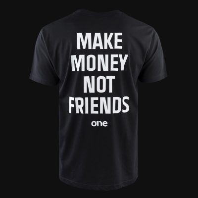 maglietta nera da uomo make money 4