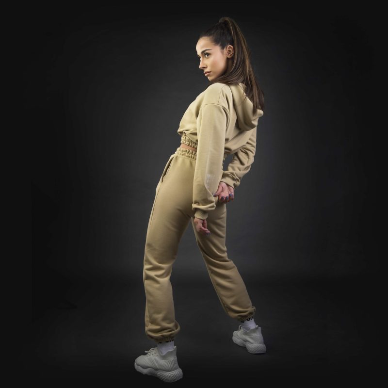 pantalone tuta da donna sand one white 1