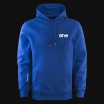 felpa blu da uomo con cappuccio e tasca a canguro royal one 2