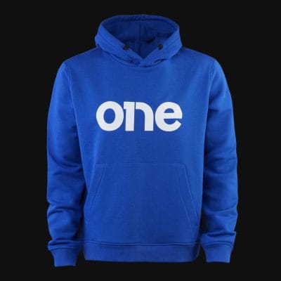 Felpa blu da uomo con cappuccio e tasca a canguro - Royal One V.02
