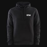 felpa nera da uomo con cappuccio ydc one