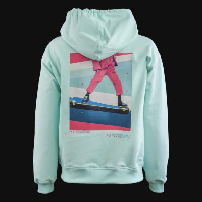 felpa da donna con cappuccio pink skate 3