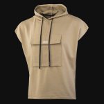 felpa da uomo beige senza maniche dune one 3