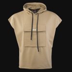 felpa da uomo beige senza maniche dune one 4