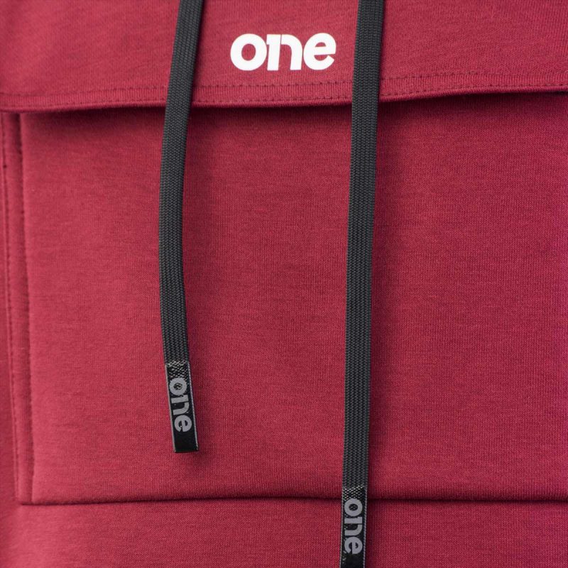 felpa da uomo bordeaux senza maniche oxblood one 1