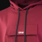 felpa da uomo bordeaux senza maniche oxblood one 2