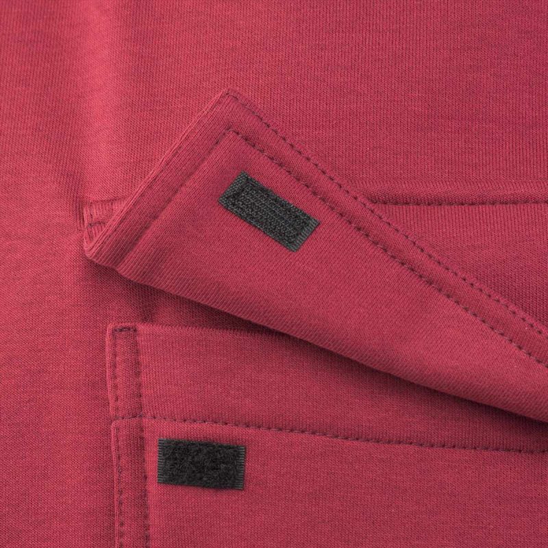 felpa da uomo bordeaux senza maniche oxblood one