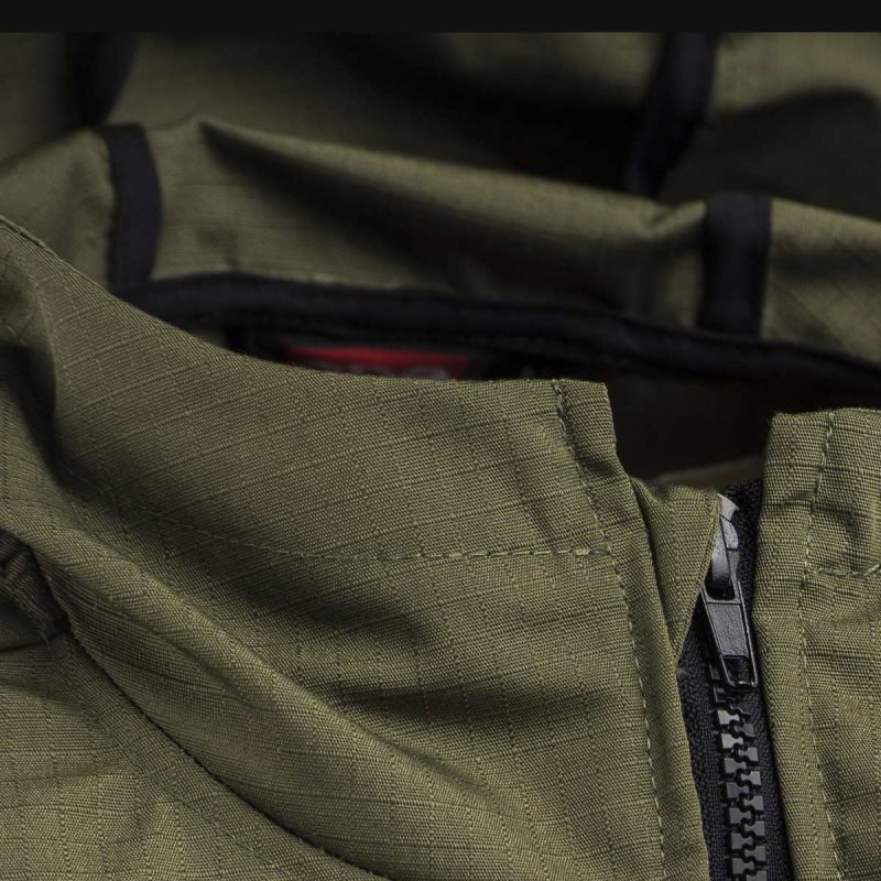 giacca a vento da uomo con cerniera khaki o3