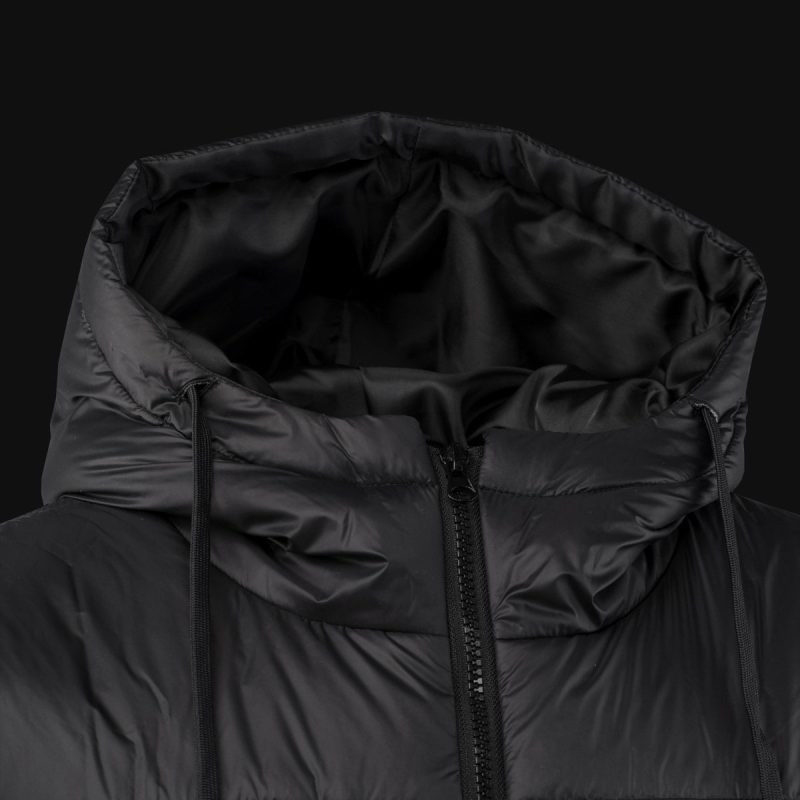 gilet da uomo nero con cappuccio tech one 2