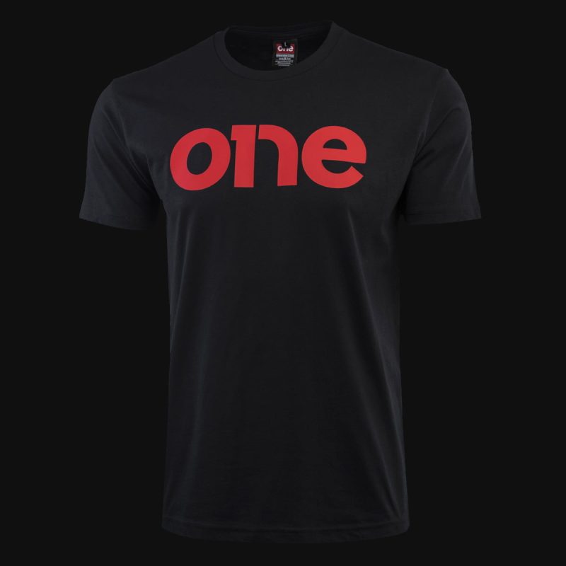 maglietta nera da uomo signature red one 1