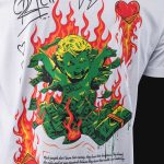 aglietta bianca da uomo money burning