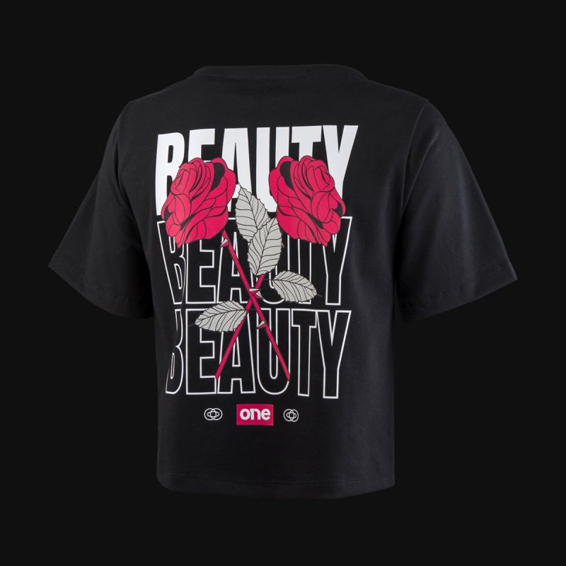 maglietta corta da donna beauty rose 2