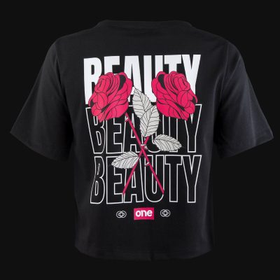 maglietta corta da donna beauty rose 3