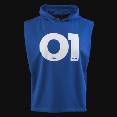 felpa da uomo blu senza maniche royal one 3