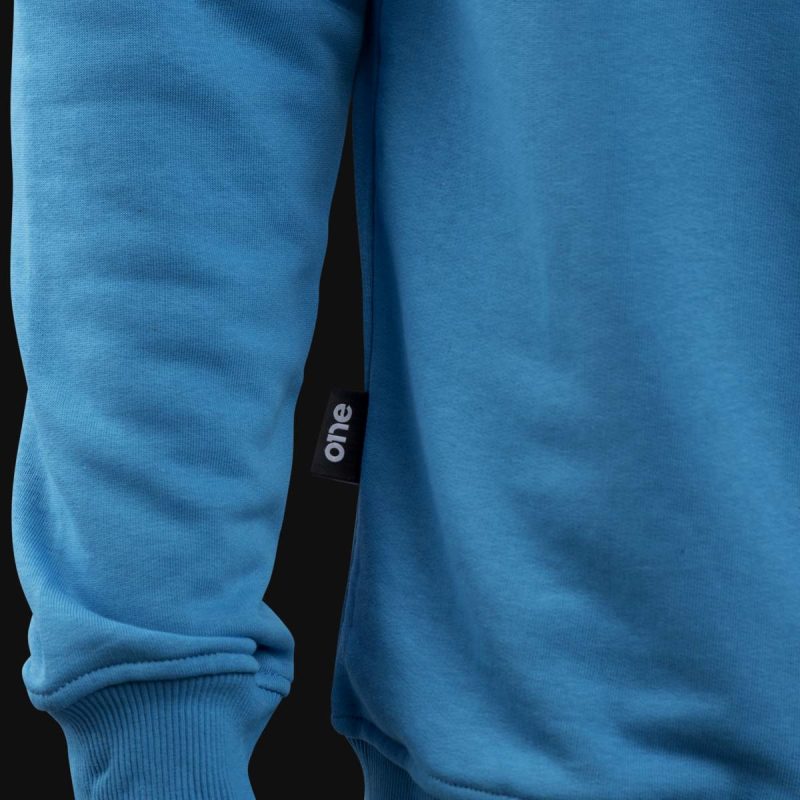 felpa blu da uomo con cappuccio blue one 1