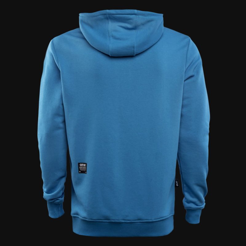felpa blu da uomo con cappuccio blue one 4