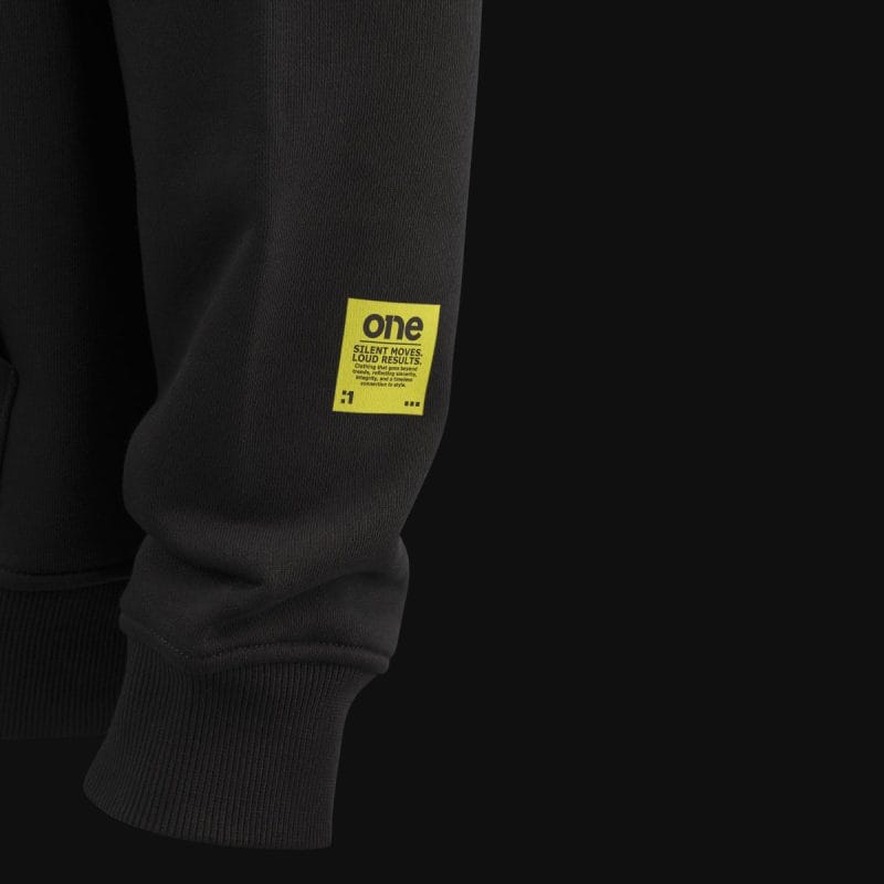 Felpa nera da uomo con cappuccio - Electric One - 04