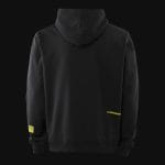 Felpa nera da uomo con cappuccio - Electric One - 05