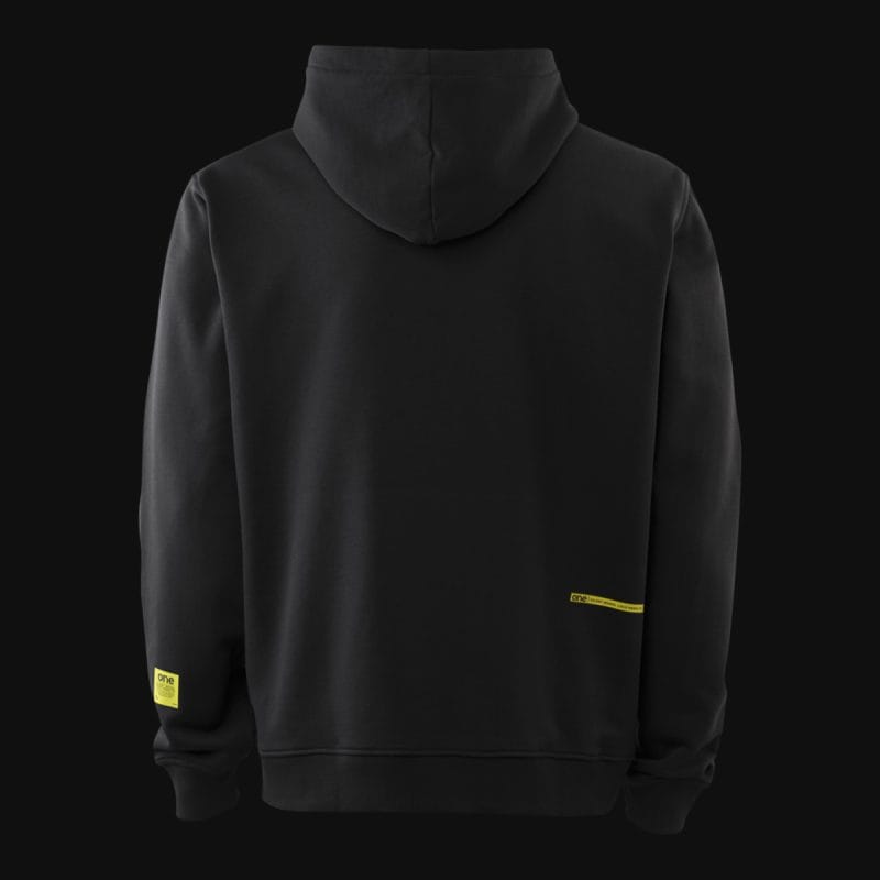 Felpa nera da uomo con cappuccio - Electric One - 05
