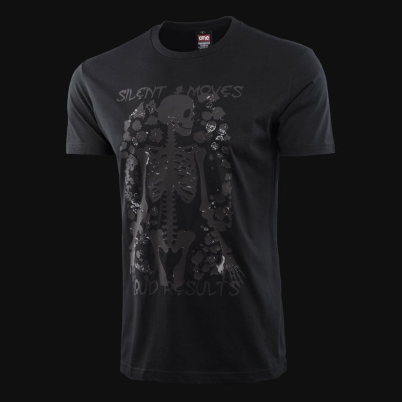maglietta nera da uomo silent moves 2