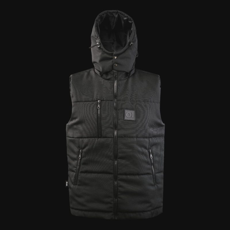 gilet da uomo nero con cappuccio rimovibile o1 black 10