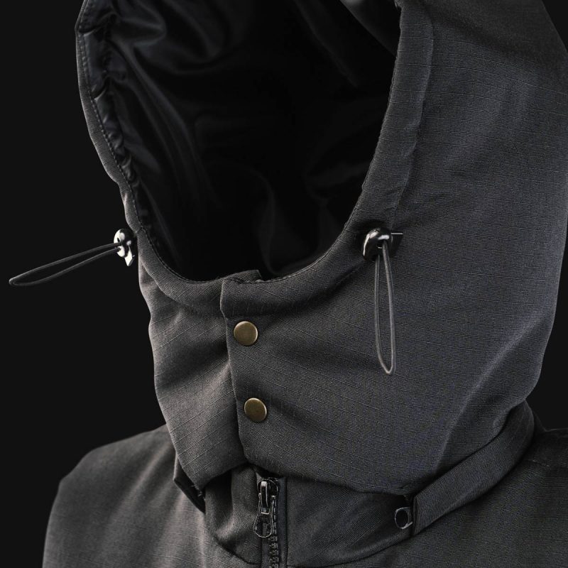 gilet da uomo nero con cappuccio rimovibile o1 black 2