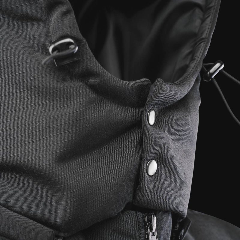gilet da uomo nero con cappuccio rimovibile o1 black 4