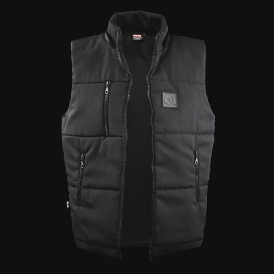 gilet da uomo nero con cappuccio rimovibile o1 black