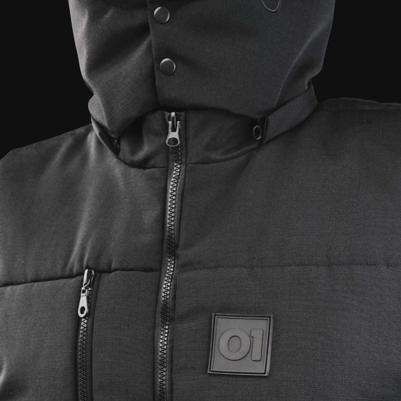gilet da uomo nero con cappuccio rimovibile o1 black 9
