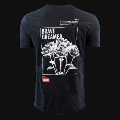 maglietta nera da uomo brave dreamer 7