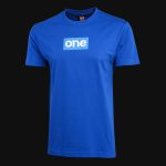 maglietta blu da uomo blue box logo 1