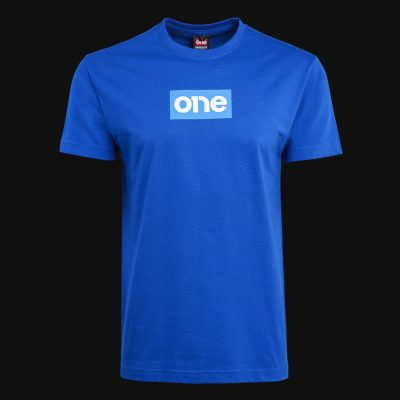 maglietta blu da uomo blue box logo 2