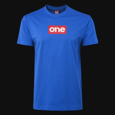 maglietta blu da uomo red box one 2