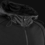 felpa da uomo nera con cappuccio stealth tech one 2