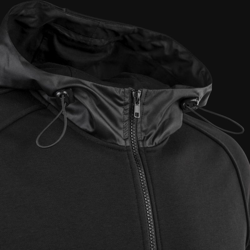 felpa da uomo nera con cappuccio stealth tech one 2