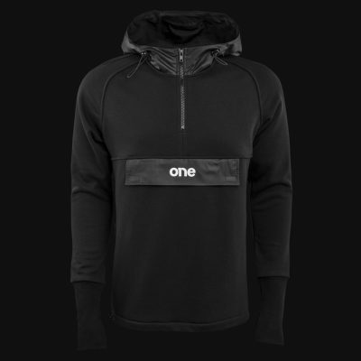 felpa da uomo nera con cappuccio stealth tech one 8