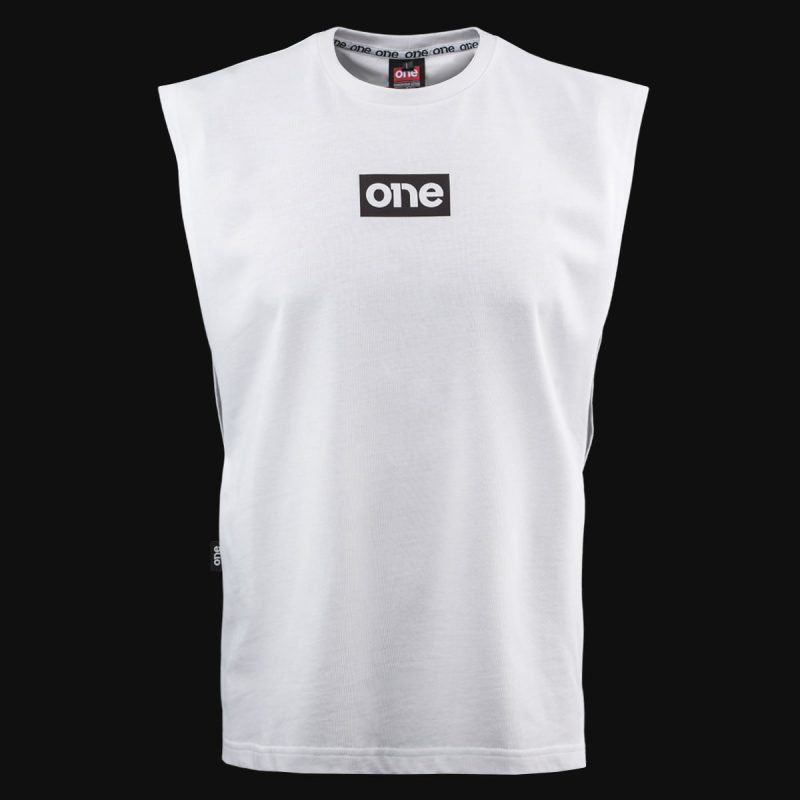 canotta bianca da uomo classic black one 3