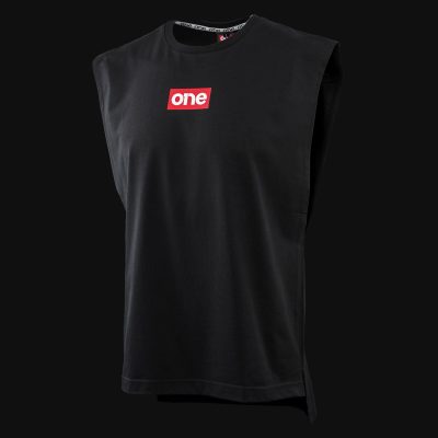 canotta nera da uomo classic red one 4